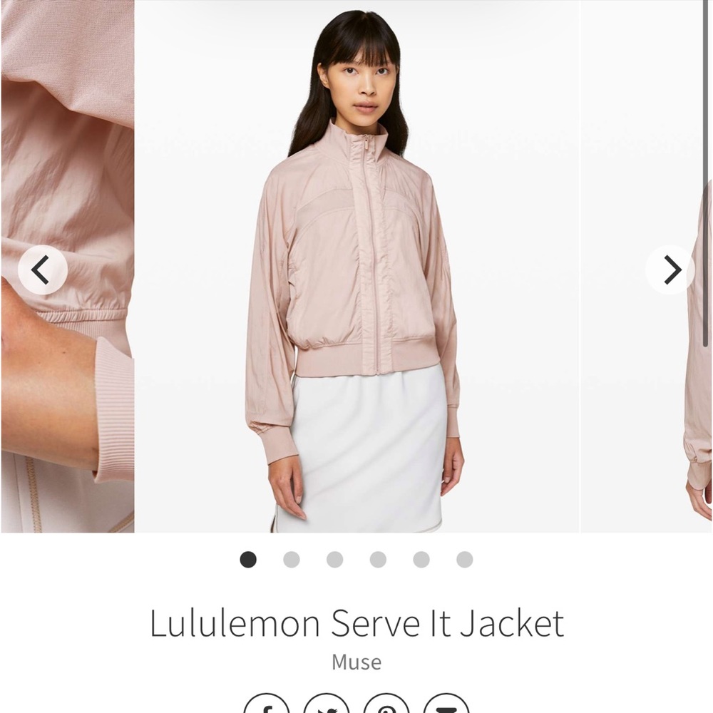 Lululemon Serve It Jacket - Blush Pink